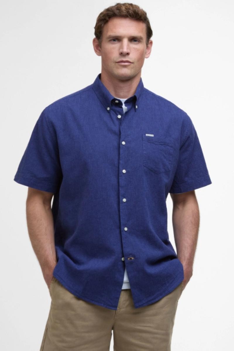 Barbour Nelson Short Sleeve Shirt Indigo