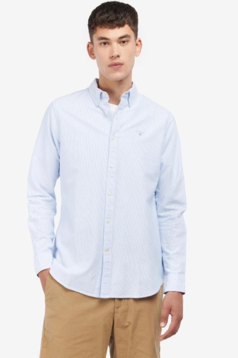 Barbour Stripe Oxford Shirt Sky Blue