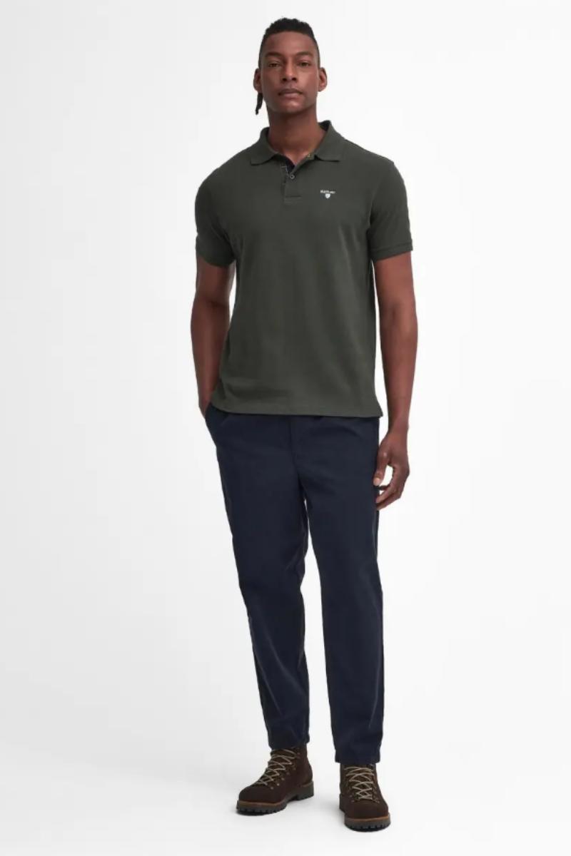 Barbour Tartan Pique Poloshirt Seaweed
