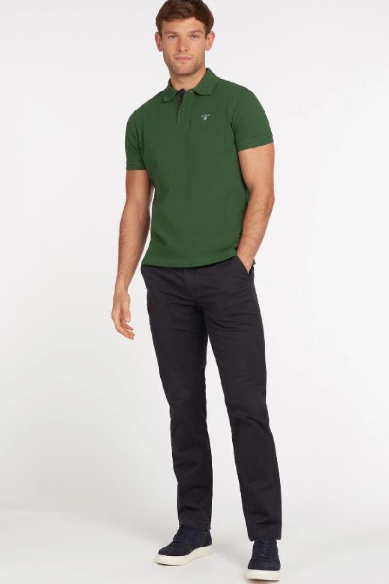 Barbour Tartan Pique Poloshirt Rac Green