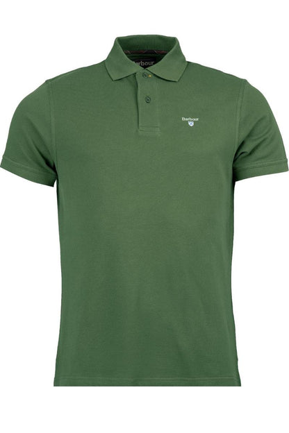 Barbour Tartan Pique Poloshirt Rac Green