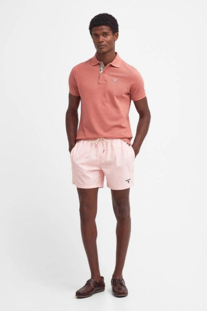 Barbour Tartan Pique Poloshirt Pink Clay