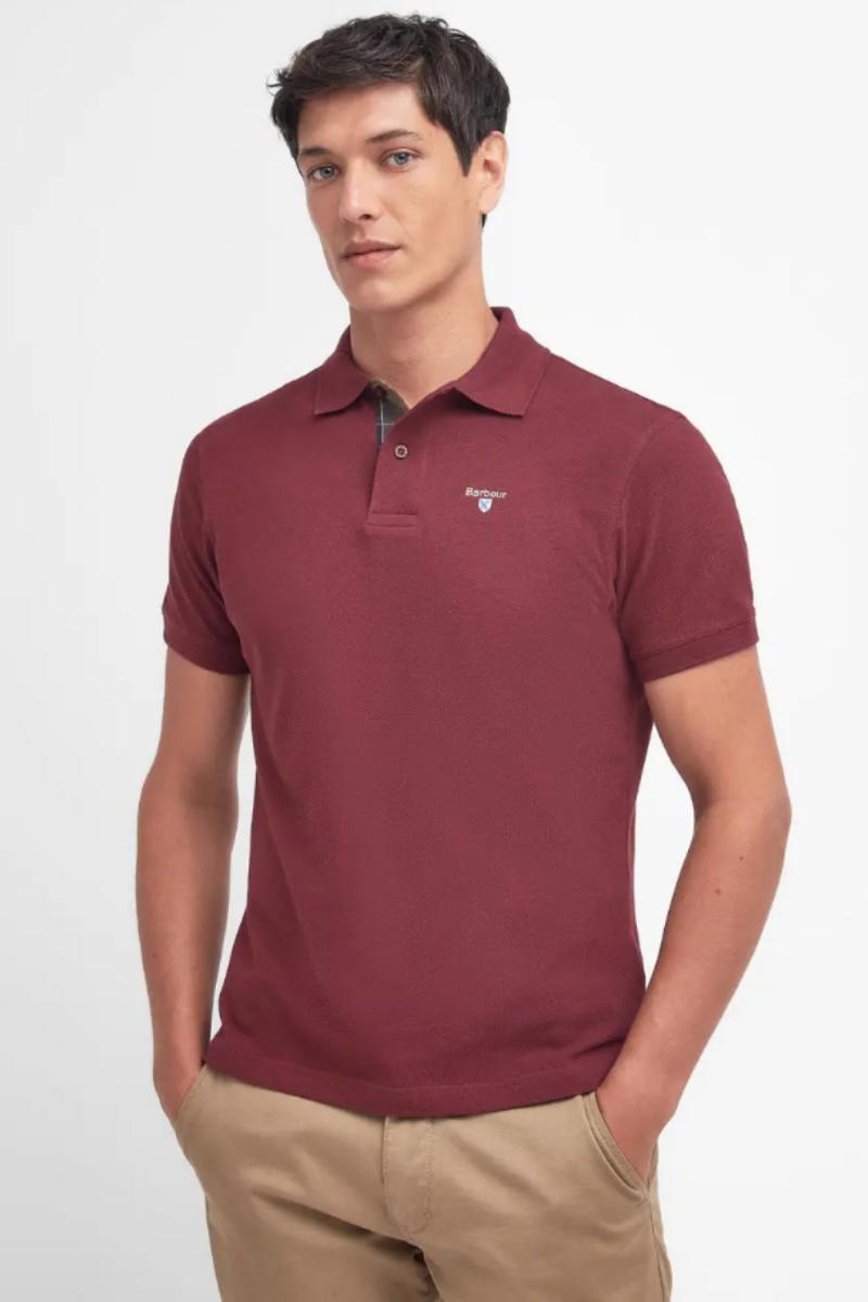 Barbour Tartan Pique Poloshirt Ruby
