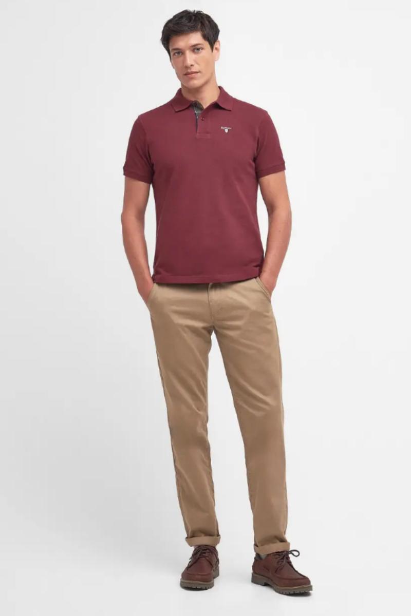 Barbour Tartan Pique Poloshirt Ruby