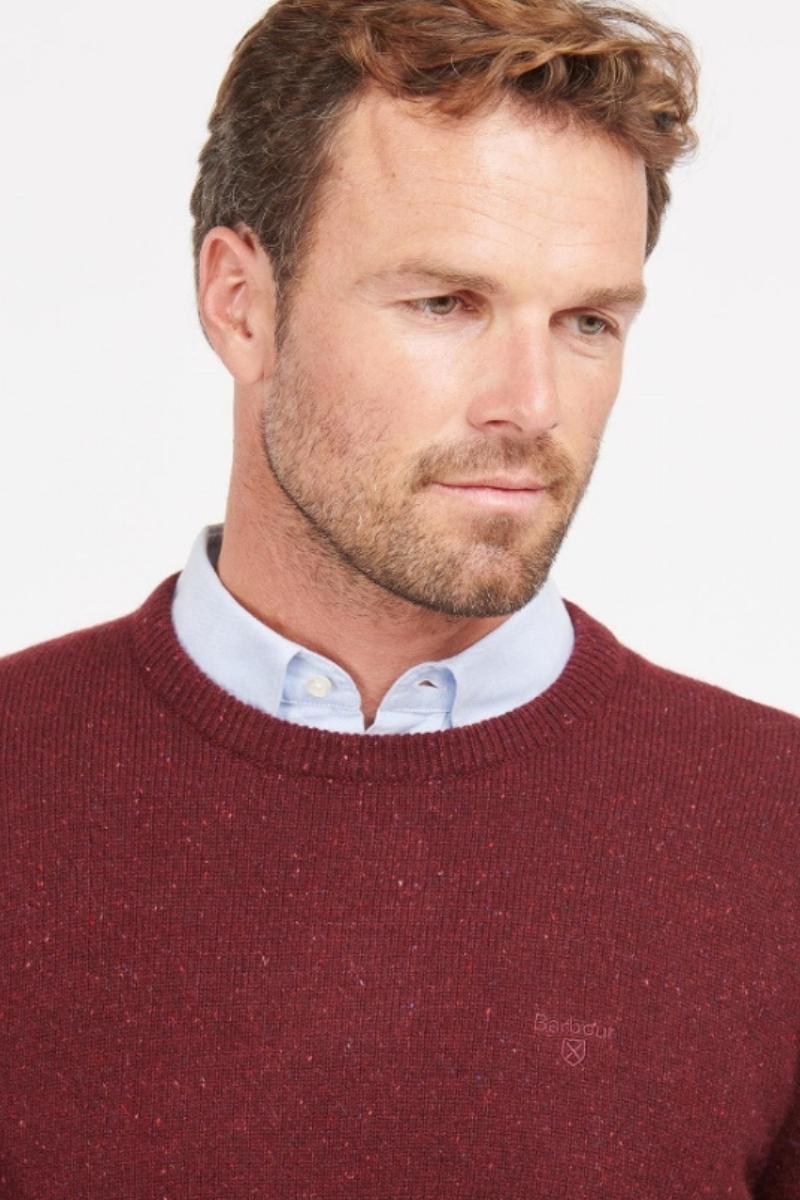 Barbour Ess Tisbury Crew Jumper Ruby