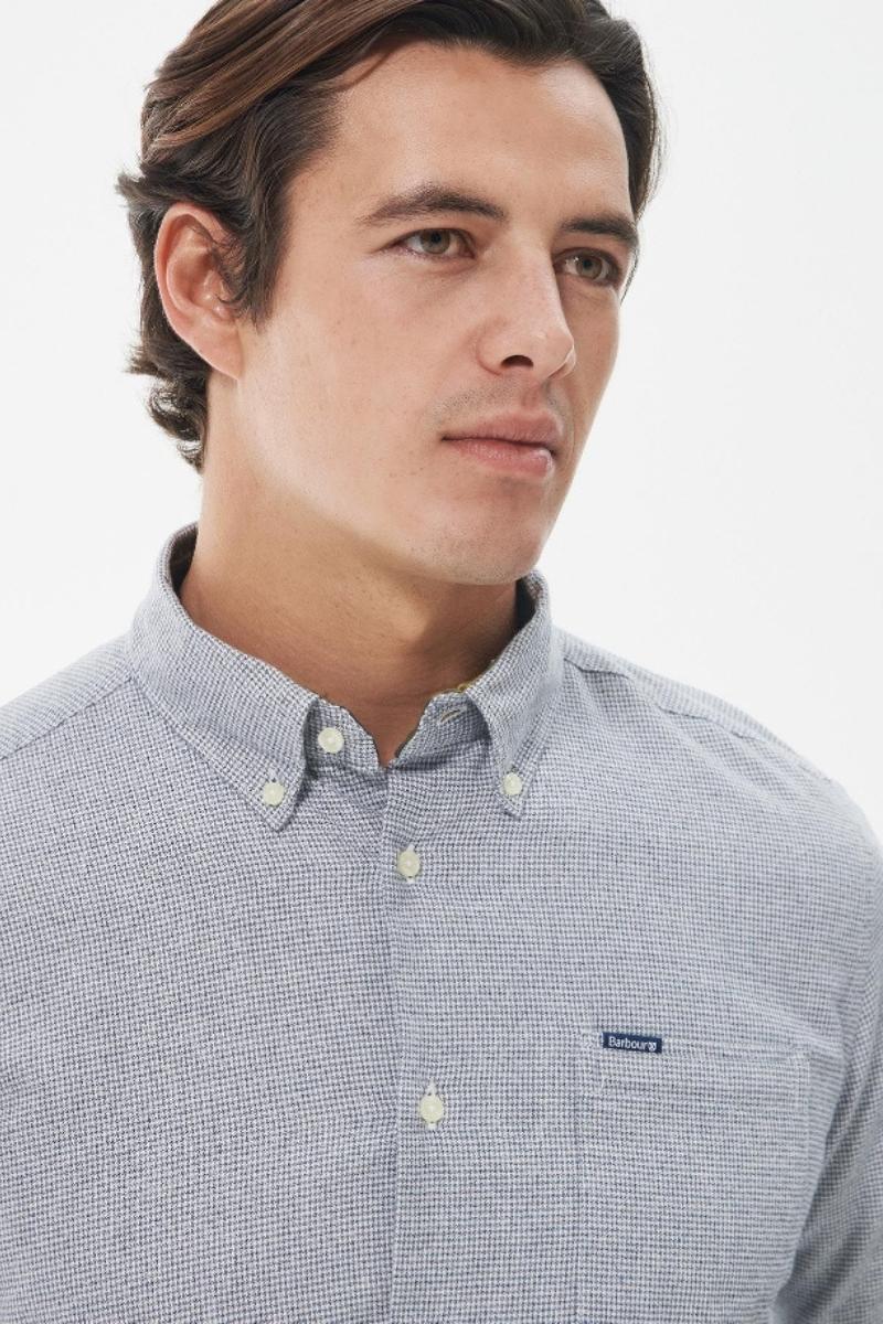 Barbour Turner Houndstooth Navy Shirt