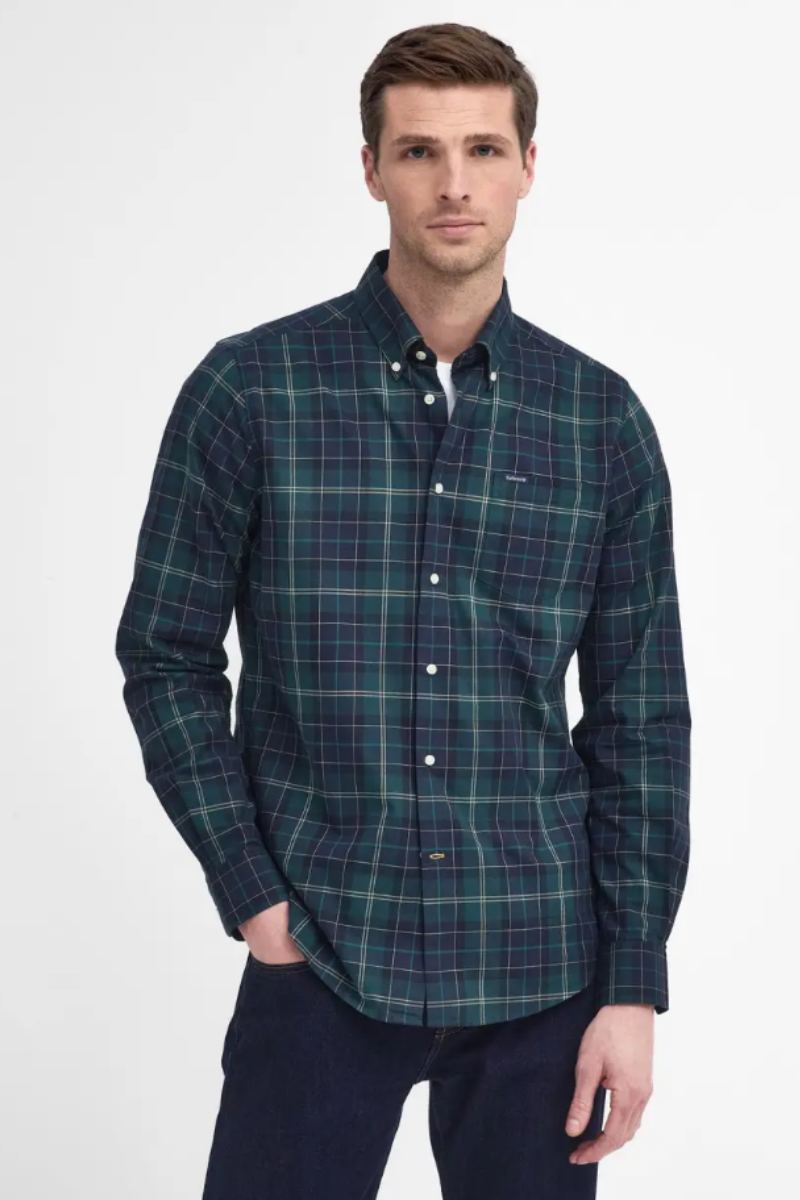 Barbour Wetheram Shirt Green Loch