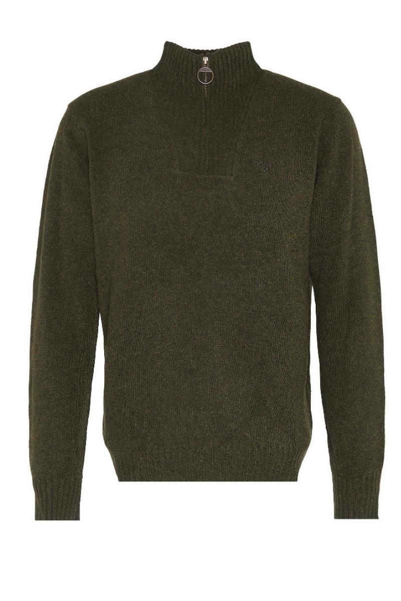 Barbour Ess L/Wool HZ Jumper Seaweed