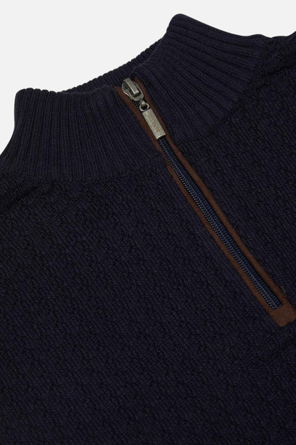 Benetti Gordon 1/4 Zip Jumper Navy