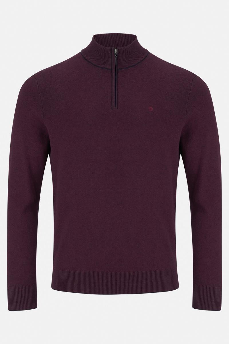 Benetti Verona 1/4 Zip Jumper Plum