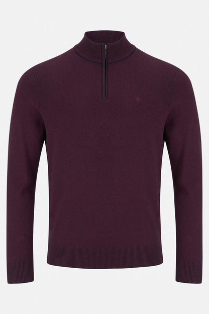 Benetti Verona 1/4 Zip Jumper Plum