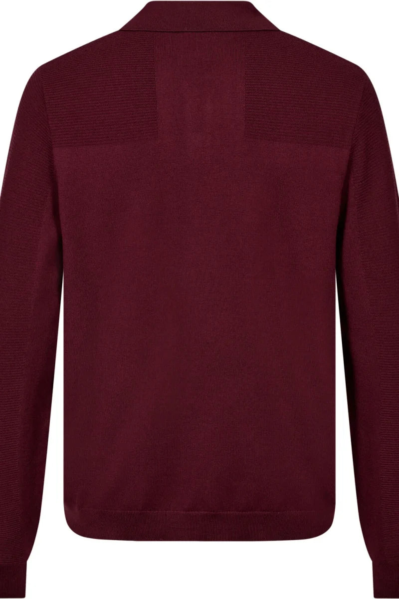 Back of the Boss Momentum-X knitted polo in dark pink