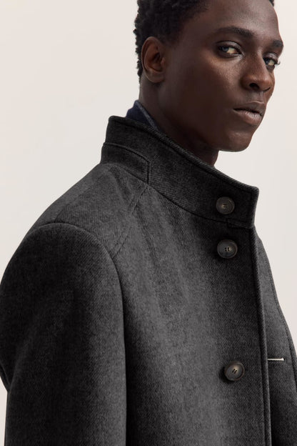 Bugatti 24201 Wool Blend Overcoat Navy