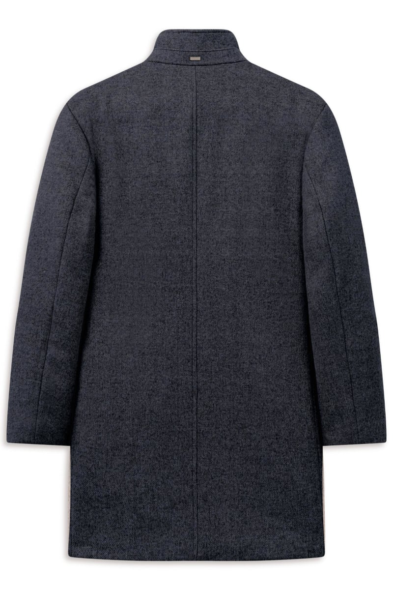 Bugatti 24201 Wool Blend Overcoat Navy