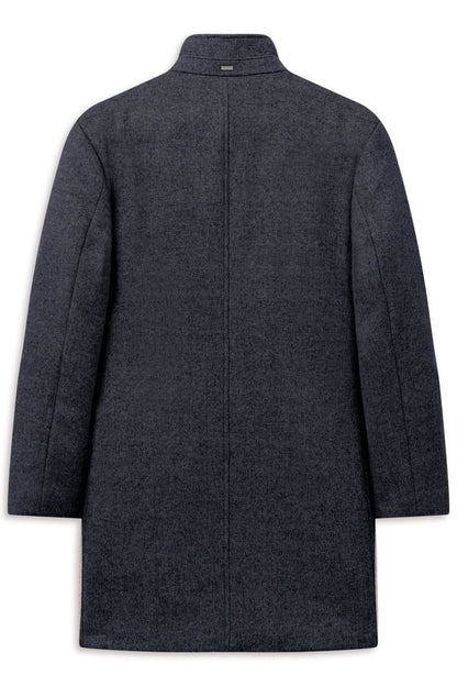 Bugatti 24201 Wool Blend Overcoat Navy