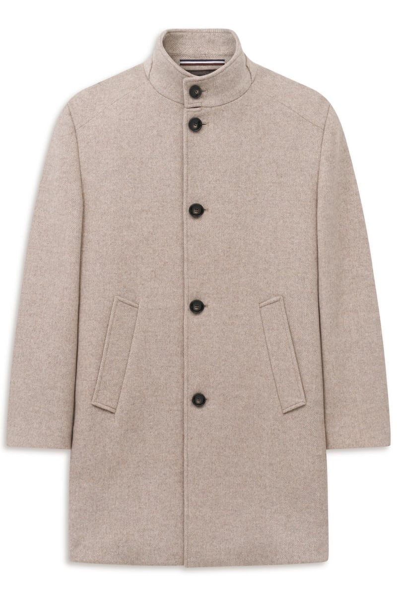 Bugatti 24201 Wool Blend Overcoat Beige