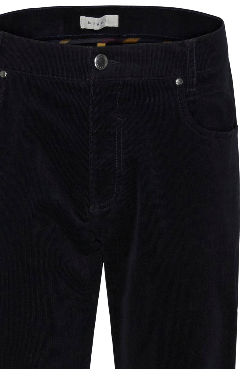 Bugatti 26334F Five-Pocket Cord Trousers Navy