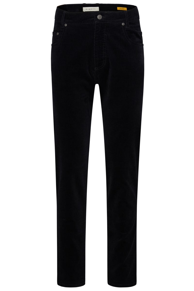 Bugatti 26334F Five-Pocket Cord Trousers Navy