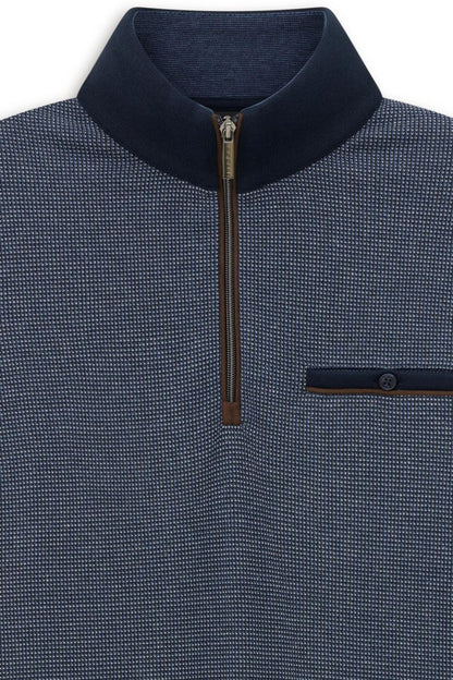Bugatti 25058F Half Zip Sweatshirt Navy
