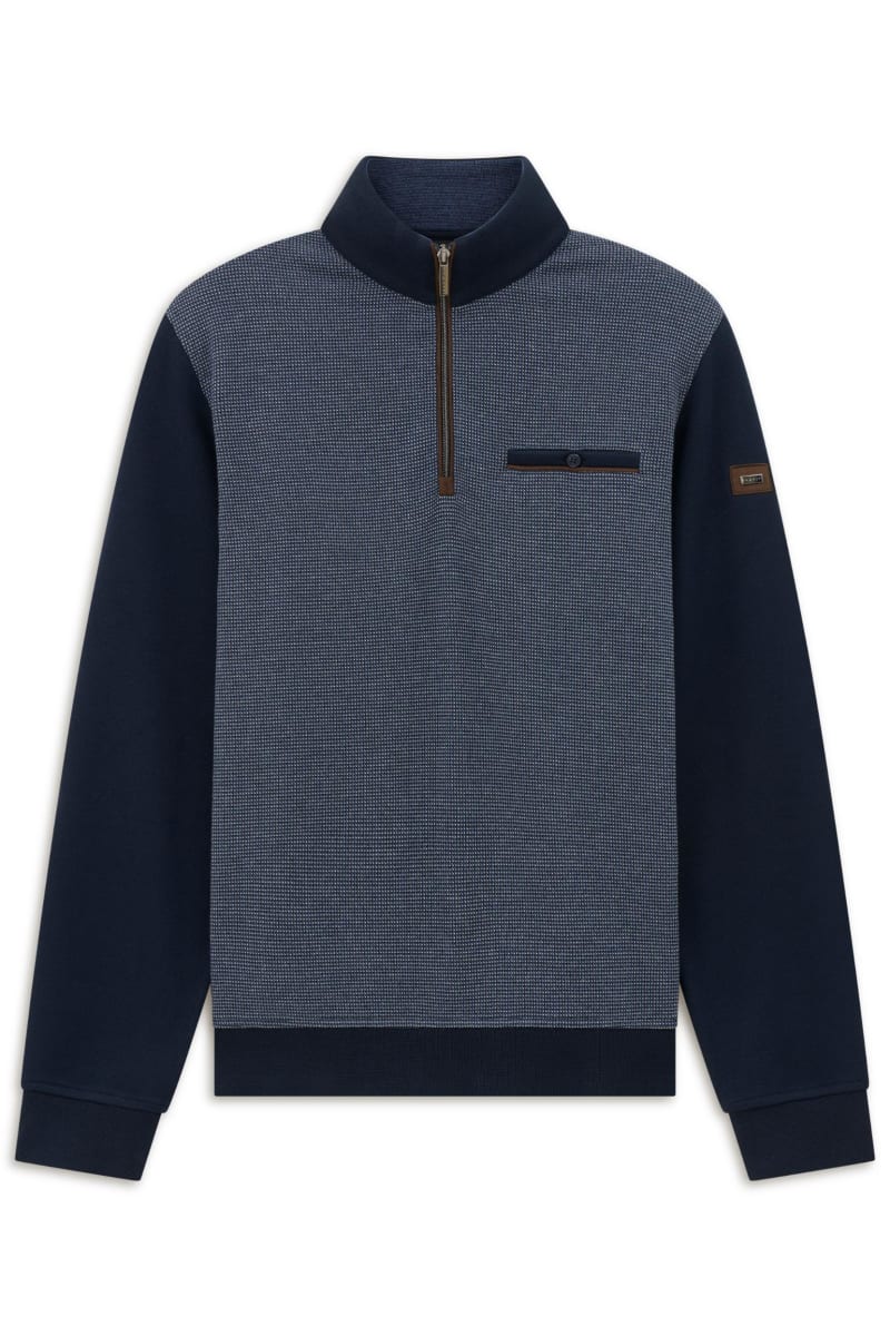Bugatti 25058F Half Zip Sweatshirt Navy