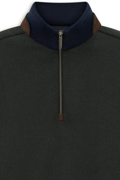 Bugatti 25060F Half Zip Sweatshirt Olive