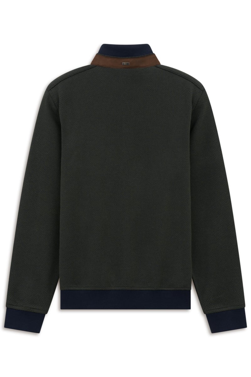 Bugatti 25060F Half Zip Sweatshirt Olive