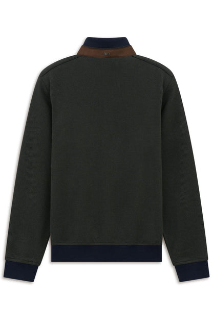 Bugatti 25060F Half Zip Sweatshirt Olive