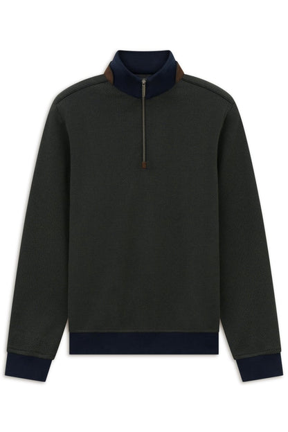 Bugatti 25060F Half Zip Sweatshirt Olive