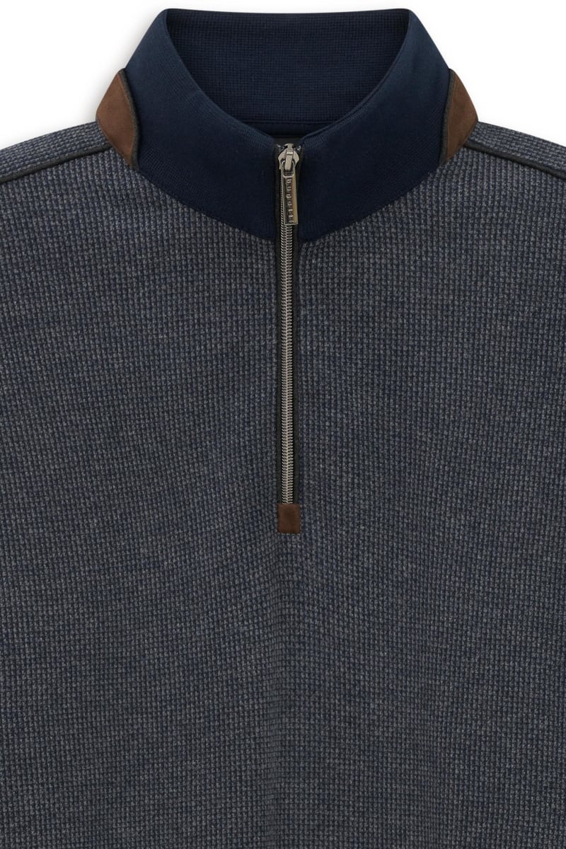 Bugatti 25060F Half Zip Sweatshirt Navy