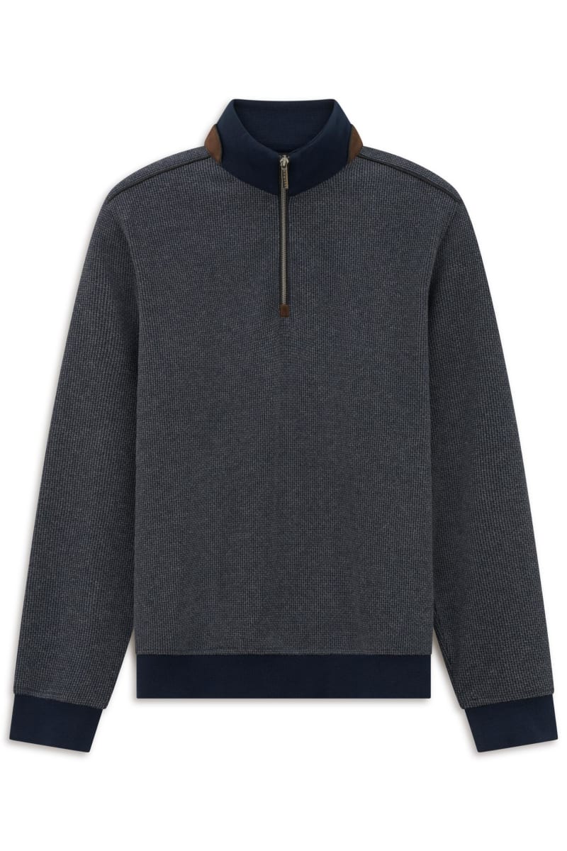 Bugatti 25060F Half Zip Sweatshirt Navy
