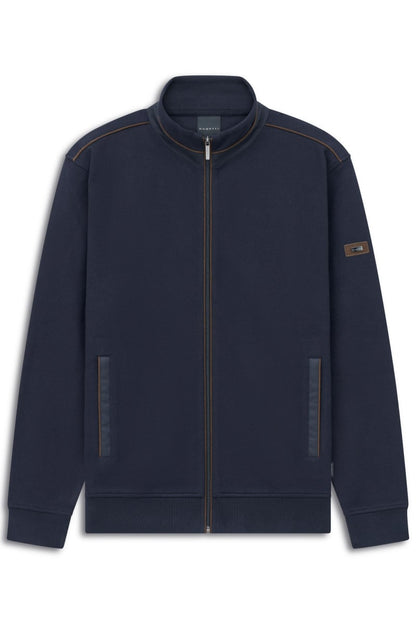 Bugatti 25050F Piped Full Zip Sweatshirt Navy