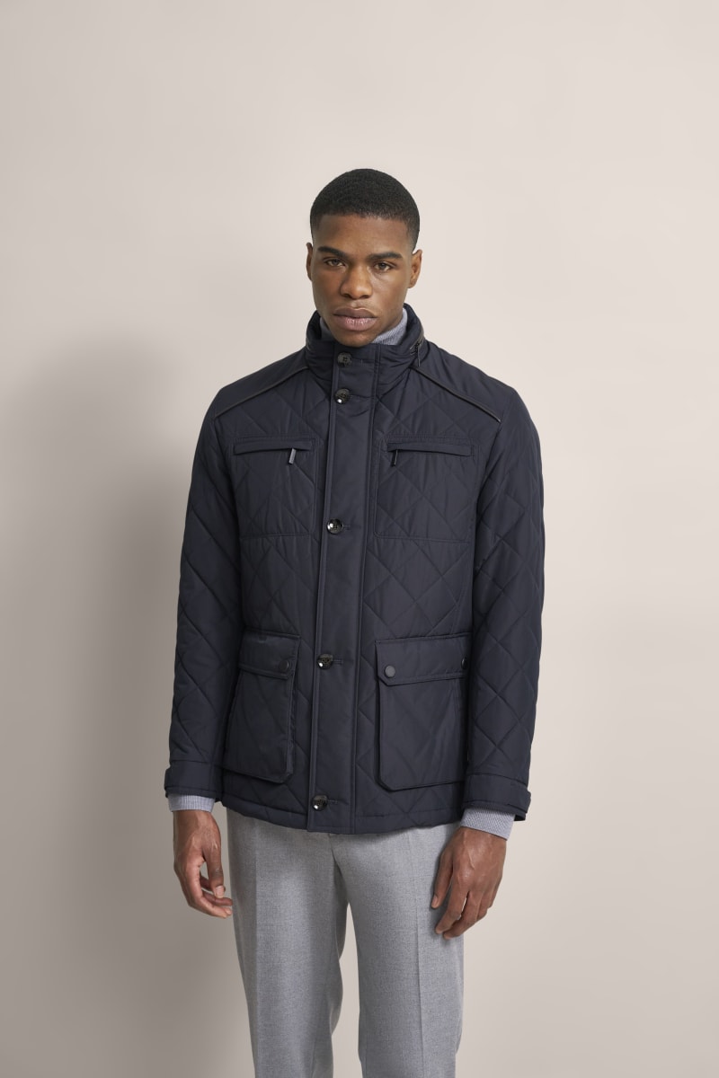 Bugatti 99052 Diamond Quilted Jacket Navy
