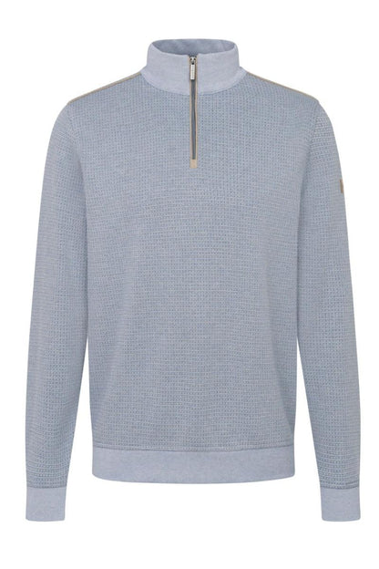 Bugatti 75141C 1/4 Zip Knit Sweater Blue