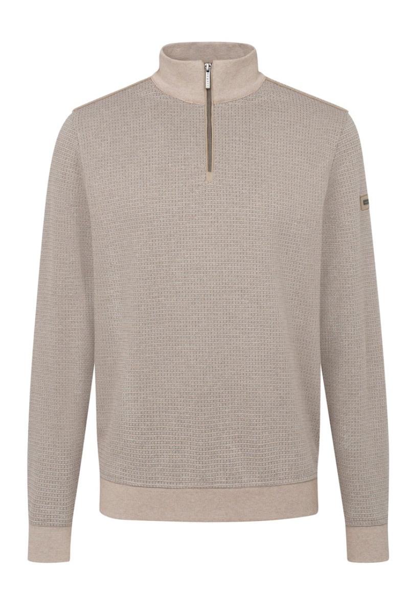 Bugatti 75141C 1/4 Zip Knit Sweater Taupe