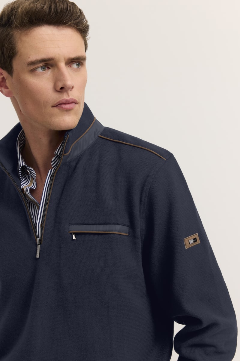 Bugatti 25050F Full Zip Sweat Jacket Navy — view 5
