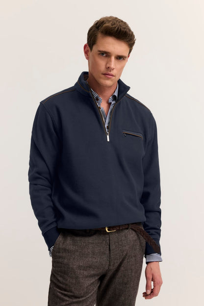 Bugatti 25050F Full Zip Sweat Jacket Navy