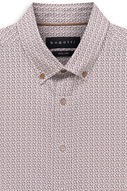 Bugatti 28511F Printed Button-Down Shirt Rose