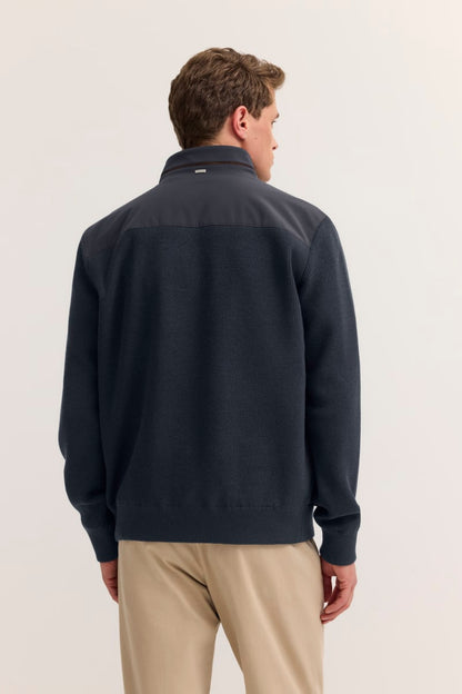 Bugatti 25556F Zip Through Cardigan Navy