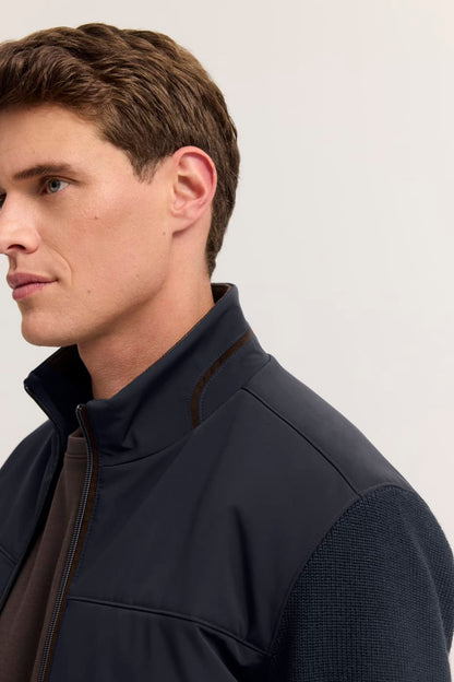 Bugatti 25556F Zip Through Cardigan Navy