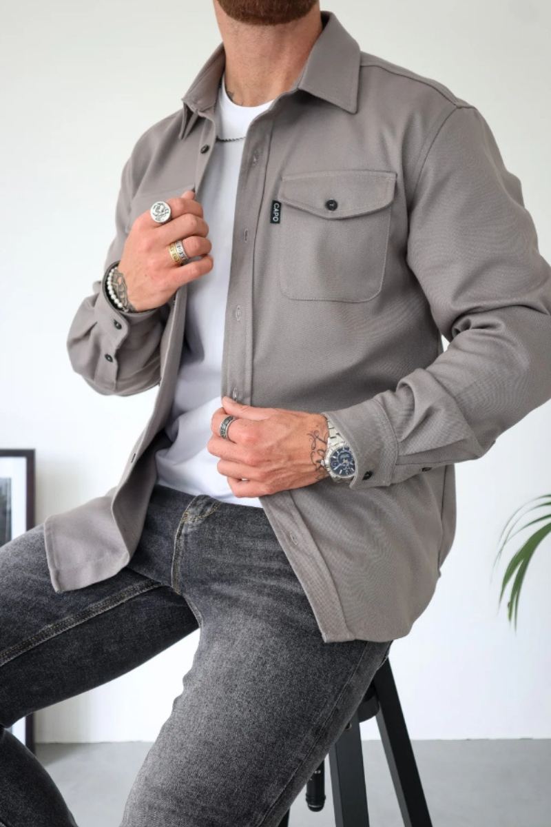 Capo Light Grey Overshirt