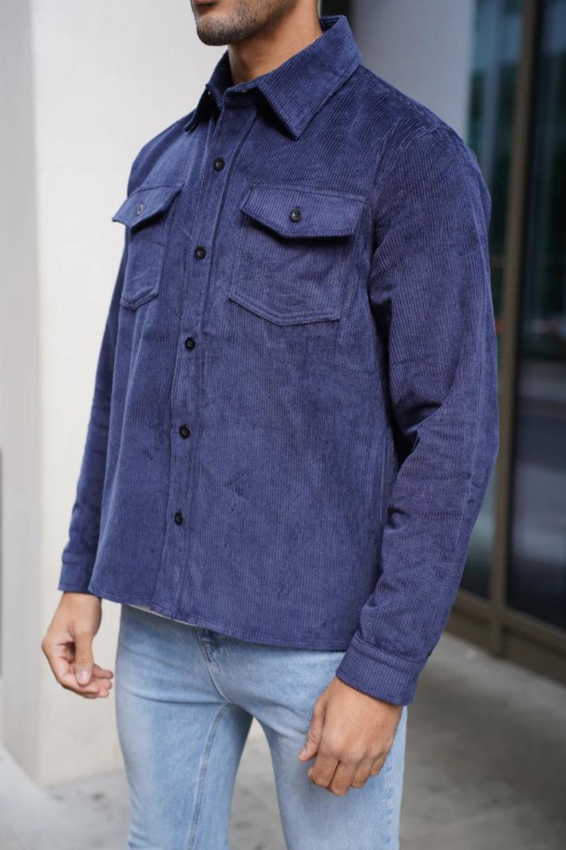 Capo Cord Overshirt Navy