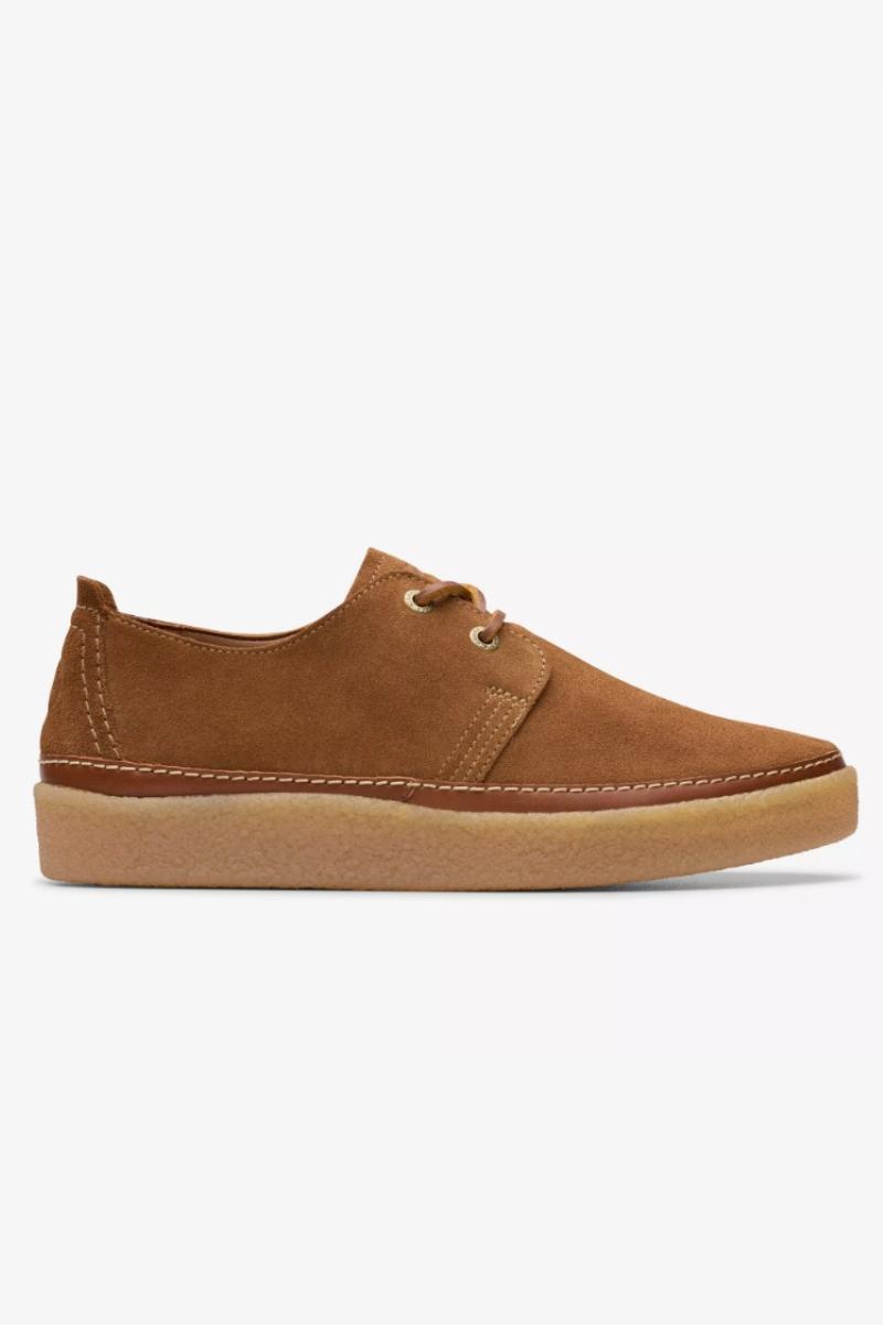 Clarks Clarkwood Low Cola Suede Shoe