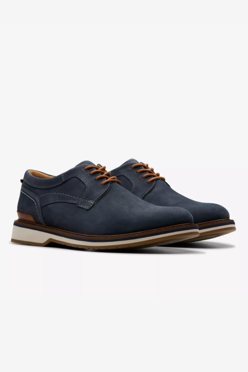 Clarks Monahan Plain Navy Shoe