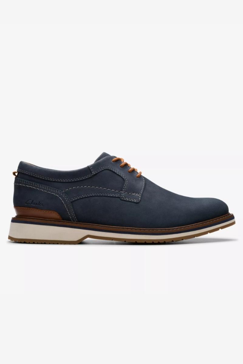 Clarks Monahan Plain Navy Shoe