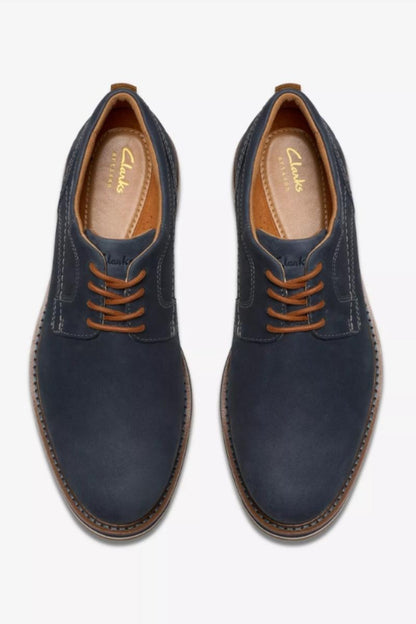 Clarks Monahan Plain Navy Shoe