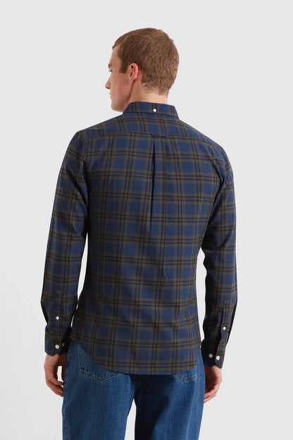 Farah Brewer Check Oxford Shirt Evergreen