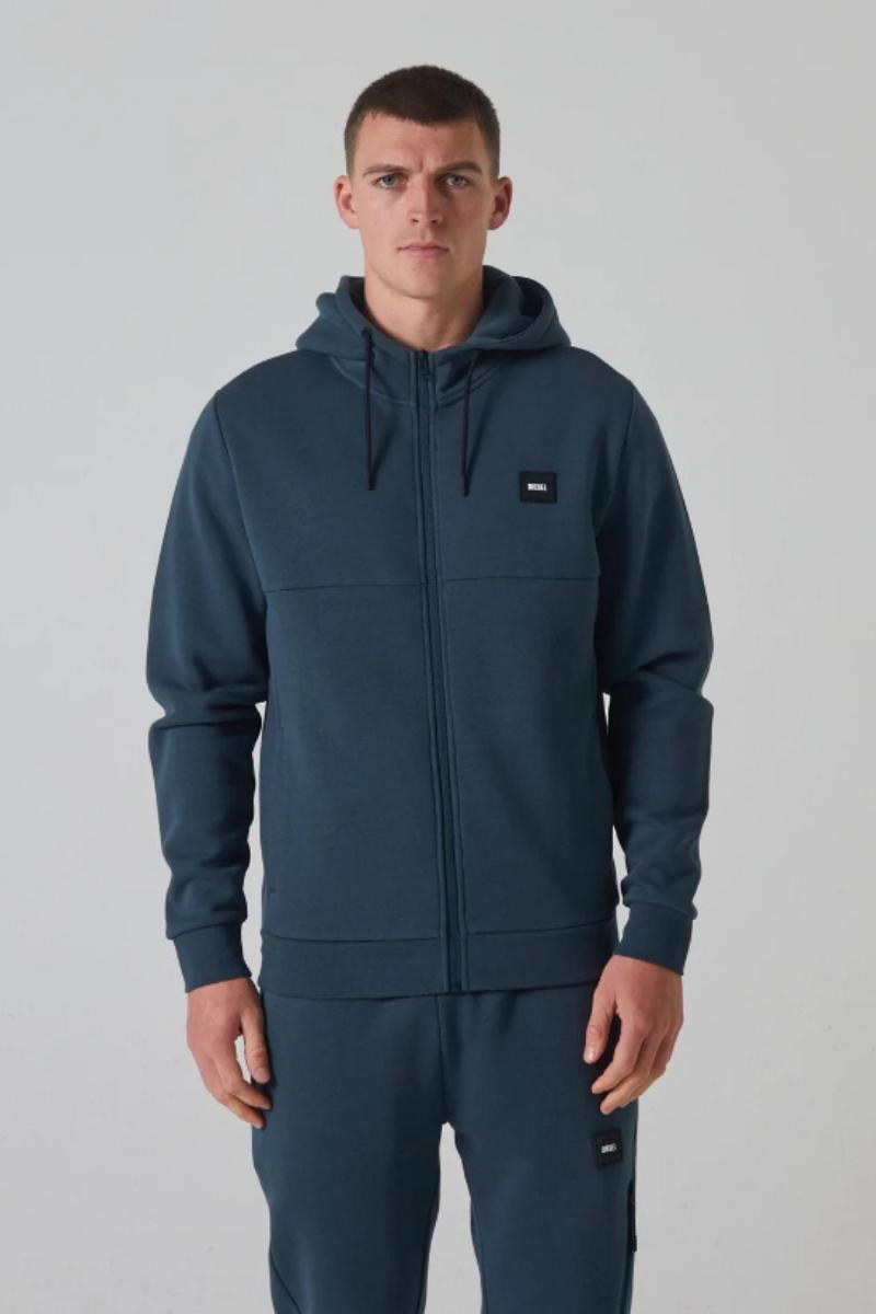 Diesel Kaleb Zip Up Jumper Tidal Teal