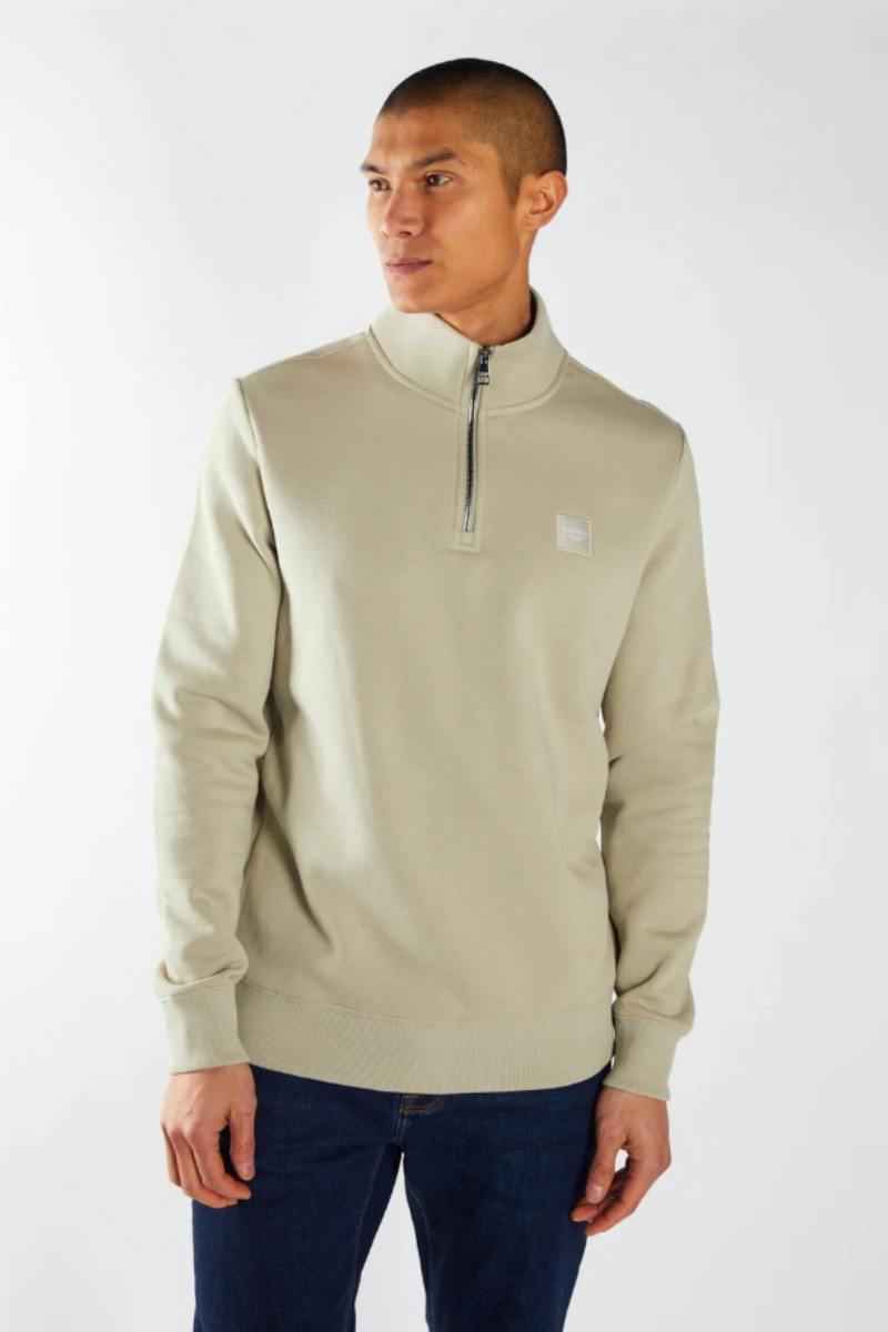 Diesel Roth Half Zip Jumper Stone