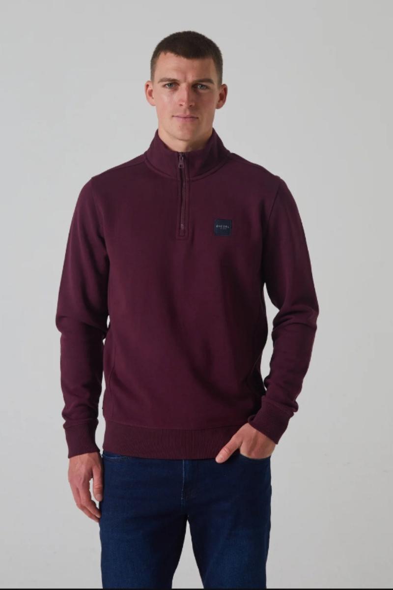 Diesel Thomas Half Zip Jumper Wineport