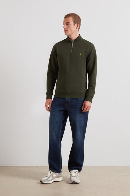 Farah Arnold Quarter Zip Sweatshirt Evergreen